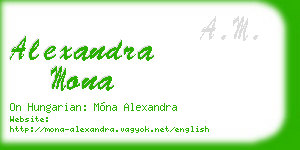 alexandra mona business card